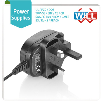 Factory Wholesale 17v 24v 1.5a direct plug-in ac UK power adapter